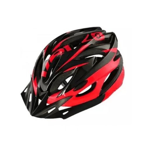 Casco Vz Vuelta 011 L Negro+Rojo C/Visera + Reg I - Yuhmak