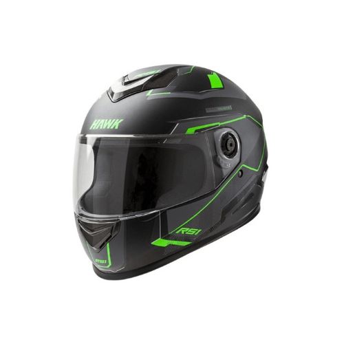 Casco Integral Hawk Rs1 F Alpha negro verde - Yuhmak