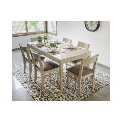 Juego De Comedor Mobilia Giova Mesa 1.60 6 Sillas Fresno Lenovo Ceniza 1203Frlce - Yuhmak