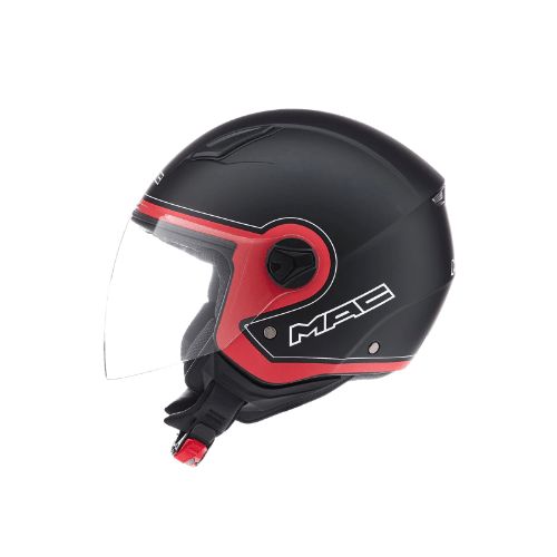 Casco Mac Beat Muse Matt Black Red - Yuhmak