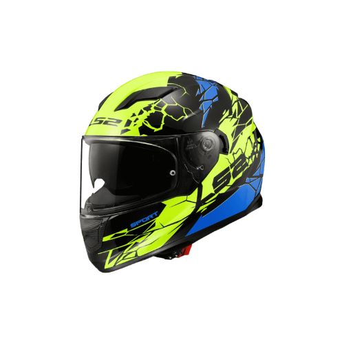 Casco Ls2 320 Stream Evo Impact Bk-Yl-Bl - Yuhmak