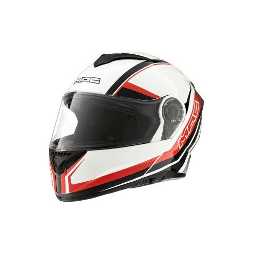 Casco Mac Rebatible Whi Black Red - Yuhmak