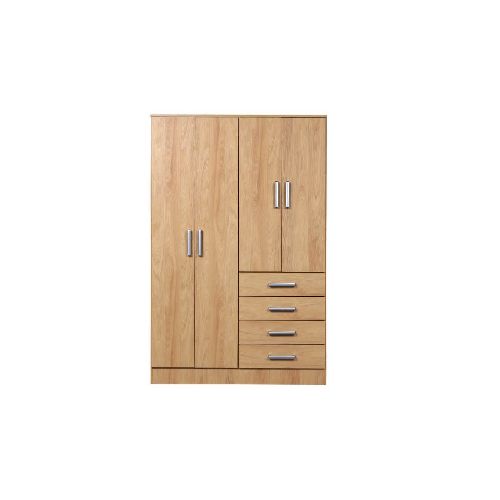 PLACARD 4 PUERTAS 4 CAJONES RICCHEZZE IMPERIO HICKORY NATURAL | 6 CUOTAS SIN INTERES, Dormitorio, Muebles y Deco, Placard