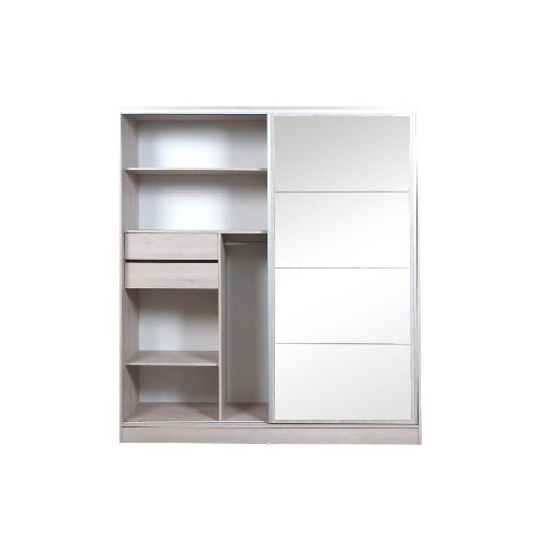 PLACARD 1,80 PUERTAS CORREDIZAS CON ESPEJO RICCHEZZE MURANO PINO BLANCO | 6 CUOTAS SIN INTERES, Dormitorio, Muebles y Deco, Placard