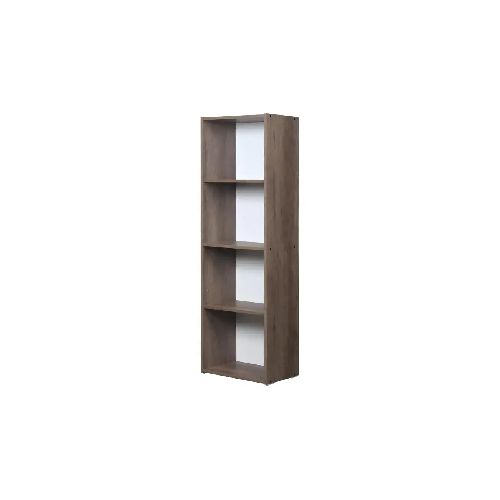 BIBLIOTECA RICCHEZZE MESINA 4 ESPACIOS NEBRASKA GRIS | 6 CUOTAS SIN INTERES, Biblioteca, Living - Comedor, Muebles y Deco