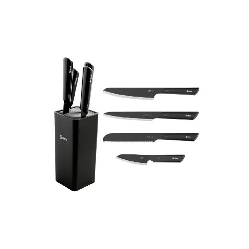 SET X4 CUCHILLOS HUDSON ACERO INOX CON BASE DESIGN | Bazar, Cubiertos