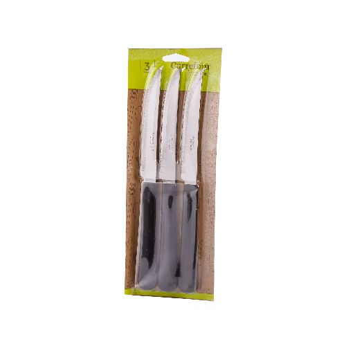 Set Carrefour cuchillos mango negro sintonía x 3 - Carrefour - Las mejores ofertas en supermercados