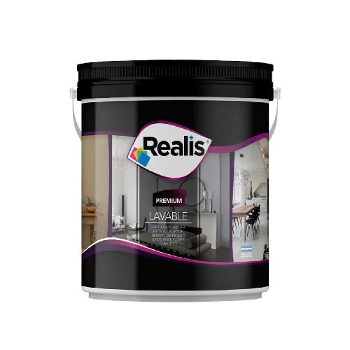 Pintura látex Realis lavable interior satinado blanco 10 L - Carrefour - Las mejores ofertas en supermercados