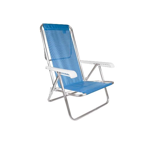 Silla plegable Sannet Azul - Respaldo reclinable 8 posiciones - Carrefour - Las mejores ofertas en supermercados