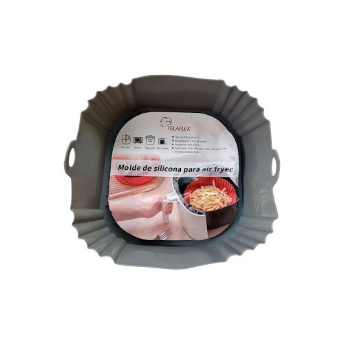 Molde de silicona Telaflex para air fryer cuadrado gris - Carrefour - Las mejores ofertas en supermercados