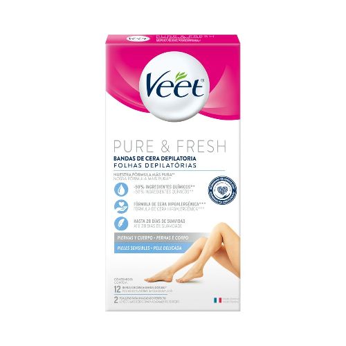 Banda Depilatoria Veet Piernas Cuerpo Piel Sensible - Belleza, cuidado personal, dermocosmética y farmacia - Farmacity 