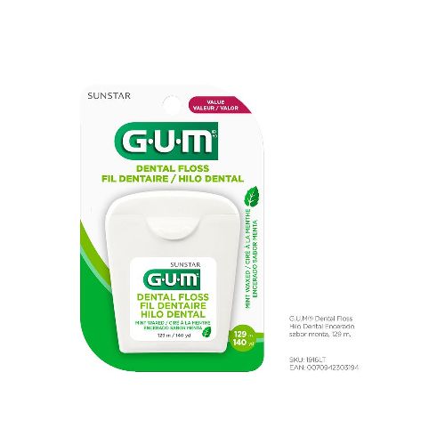 Hilo Dental Gum Encerado sabor menta x 129 M | Farmacity - Belleza, cuidado personal, dermocosmética y farmacia - Farmacity 