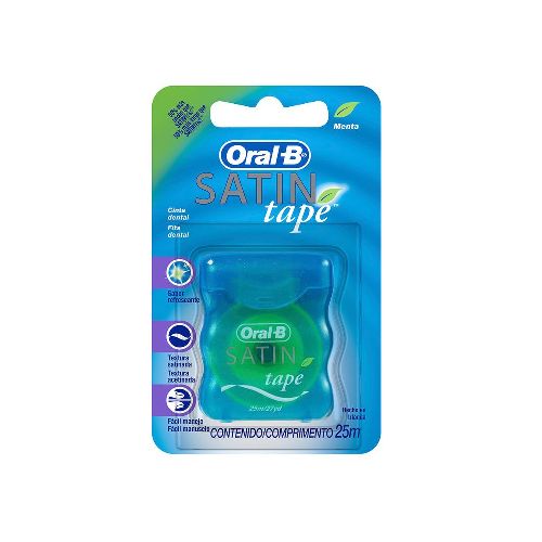 Hilo Dental Oral-B Satin Tape Menta 25 m | Farmacity - Belleza, cuidado personal, dermocosmética y farmacia - Farmacity 