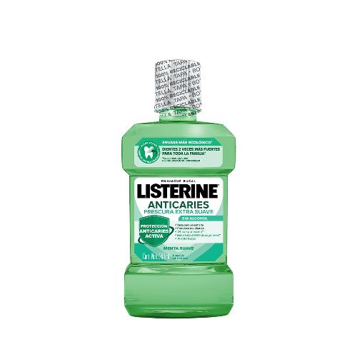 Enjuague Bucal Listerine Anticaries Frescura Suave Sin Alcohol x 250 ml - Belleza, cuidado personal, dermocosmética y farmacia - Farmacity 