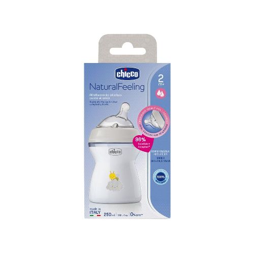 Mamadera Chicco NaturalFeeling Flujo Medio 2+ Meses x 250 ml - Belleza, cuidado personal, dermocosmética y farmacia - Farmacity 