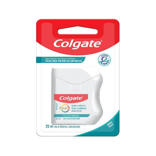 Hilo Dental Colgate Total Flúor y Menta x 25 M | Farmacity - Belleza, cuidado personal, dermocosmética y farmacia - Farmacity 