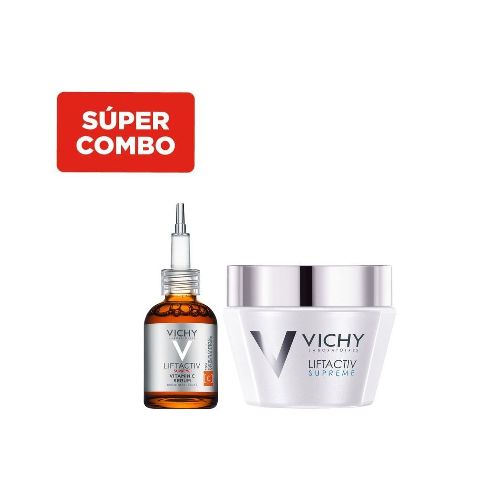 Sérum Facial Vichy Liftactiv Supreme Vitamina C x 20 ml + Crema Antiarrugas Liftactiv Supreme para Piel Normal a Mixta x 50 ml  