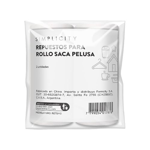 Repuesto para Rollo Sacapelusa Simplicity | Farmacity - Belleza, cuidado personal, dermocosmética y farmacia - Farmacity 