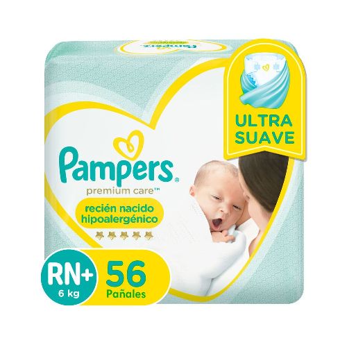 Pañales Pampers Premium Care Hipoalergénico RN+ x 56 un - Belleza, cuidado personal, dermocosmética y farmacia - Farmacity 