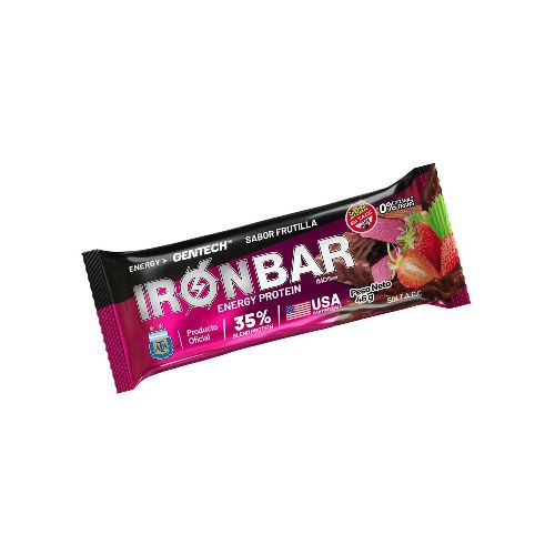 Barra Proteica Iron Bar sabor Frutilla x 46 g | Farmacity - Belleza, cuidado personal, dermocosmética y farmacia - Farmacity 