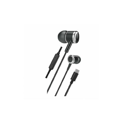 Auricular Aitech Ej-073 Tipo C C/mic 1.2m Negro