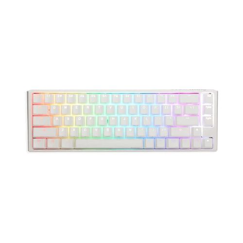 Teclado Mecanico Ducky One 3 Sf Teclas Blancas Velocidad Interruptor Plateado Ingles Pbt Doble Disparo Sin Costuras Estuche Superior Blanco Estuche In - ThunderBolt