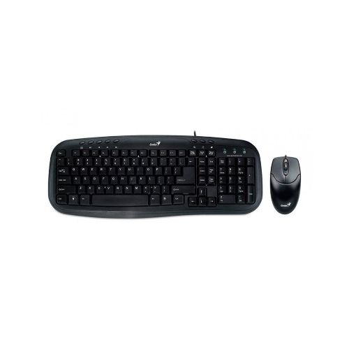 Teclado + Mouse Combo Usb Genius Km-200 Smart Black - ThunderBolt