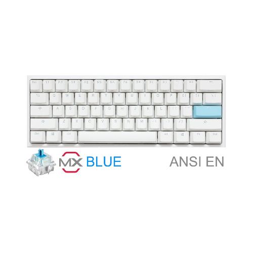 Teclado Gamer Ducky One 2 Mini Pure White Blanco Rgb Cherry Blue Rgb Double Shot Pbt Mecanico - ThunderBolt