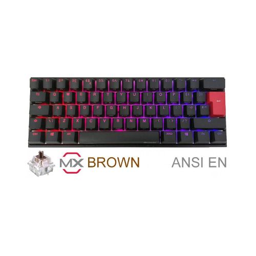 Teclado Gamer Ducky Mecha Mini Rgb Cherry Brown Rgb Pbt Double-Shot 60 - ThunderBolt