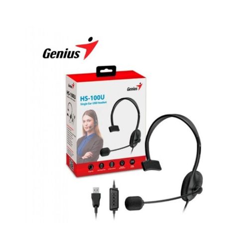 Auricular Genius Hs-100U Black Usb - ThunderBolt