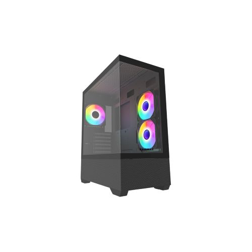 Gabinete Gamer Raidmax Infinita I801 Air Fishtank Argb Tg Black - ThunderBolt