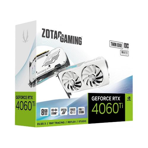 Placa De Video Zotac Rtx 4060Ti 8Gb Twin Edge Oc White - ThunderBolt