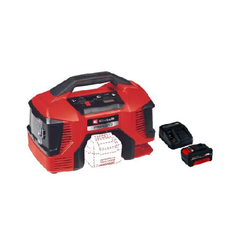 COMPRESOR EINHELL INALAMBRICO + CARGADOR Y BATERIA 2,5 Ah EINHELL 18V - Club Supervielle