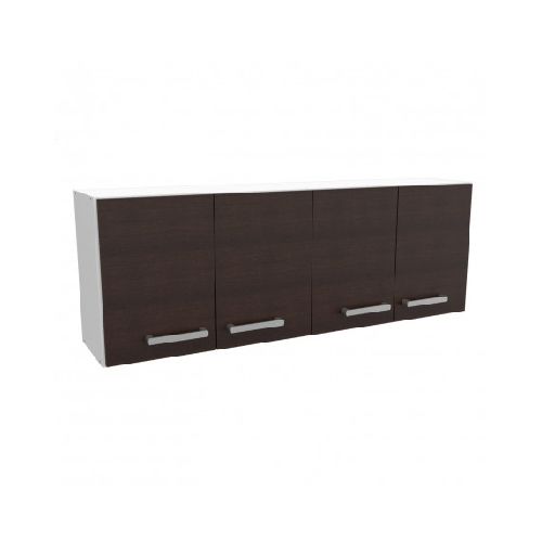 ALACENA MUEBLE DE COCINA MOSCONI EXPRESS 140 CM MELAMINA COLOR BLANCO FRENTE CHOCOLATE - Club Supervielle