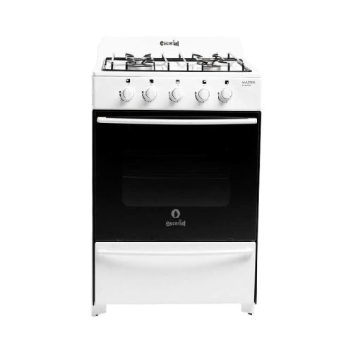 Cocina Gas Natural ESCORIAL MASTER CLASSIC 4 Hornallas 56 CM Blanca - Club Supervielle