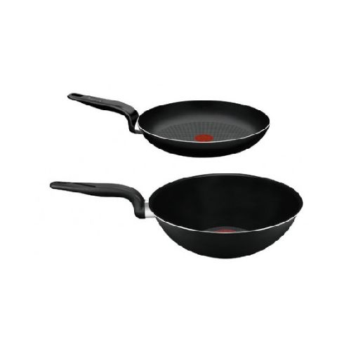 Set Sartén Tefal 24 Cm + Wok 28 Cm Pratika Antiadherente - Club Supervielle