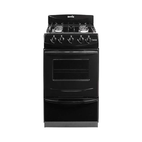 Cocina Gas Envasado ESCORIAL CANDOR S2 4 Hornallas 51 CM Negro - Club Supervielle