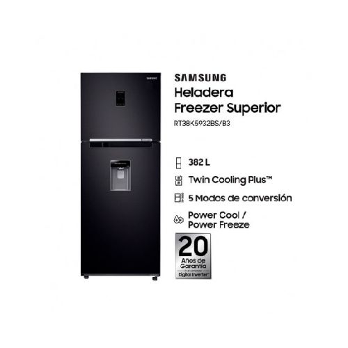 Heladera No Frost Inverter Samsung RT38K5932BS 396Lt - Tienda Supervielle