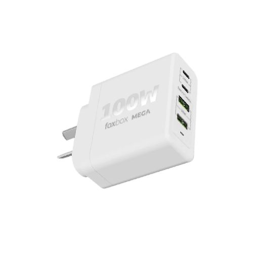 Cargador de Pared Foxbox Mega 100 w Con Cable Blanco | Rivera Hogar