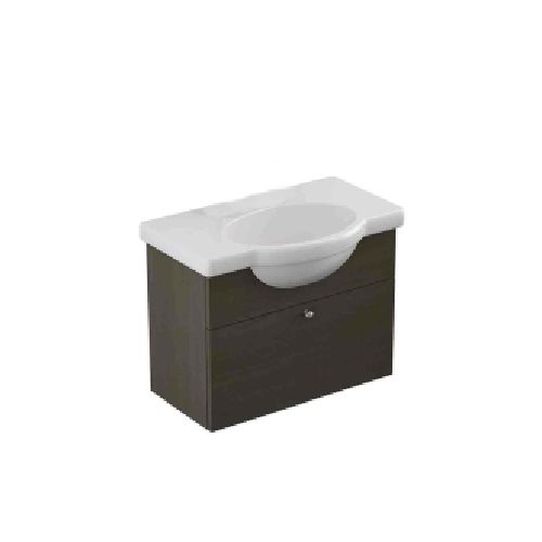 Vanitory Colgante Ferrum Venecia 64 Cm Wengue 1 Puerta + Bacha 3 Orificios