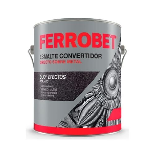 Esmalte Convertidor Efecto Metalico Hierro Antiguo Ferrobet 4 Lt