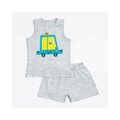 Pijama Taxi Melange 0 a 24 meses  