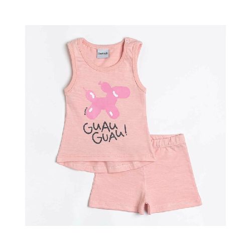 Pijama Guau guau Rosa 0 a 24 meses