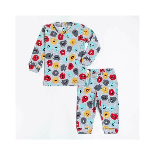 Pijama Felices Melange 0 a 24 Meses  