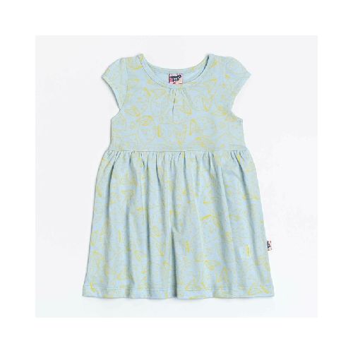 Vestido Limón Celeste 2 a 8 años  