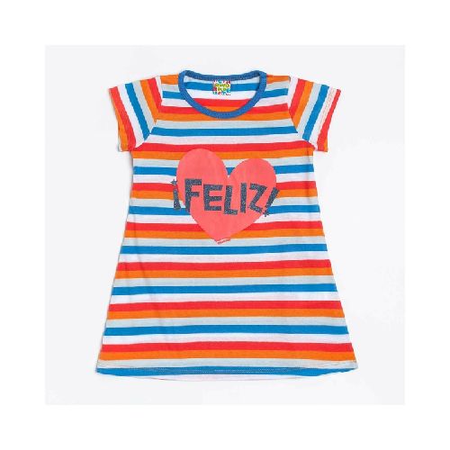 Vestido Feliz Naranja 2 a 8 años