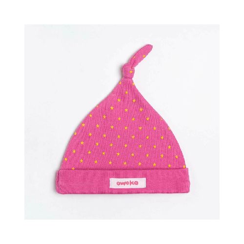 Gorro Estrellitas Fucsia 0 a 24 Meses  