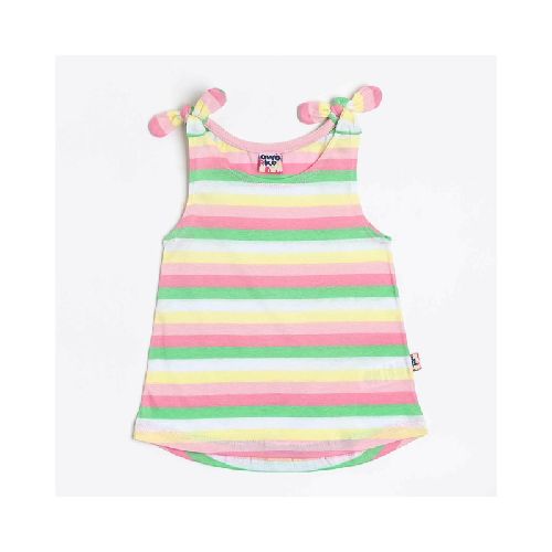 Musculosa Rayada Rosa 2 a 8 años