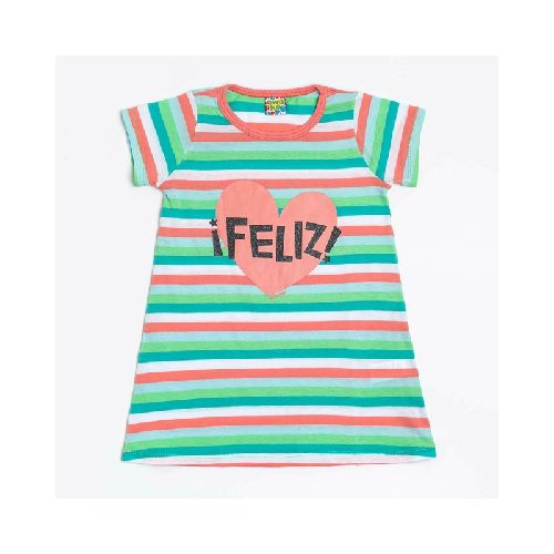 Vestido Feliz Manzana 2 a 8 años  