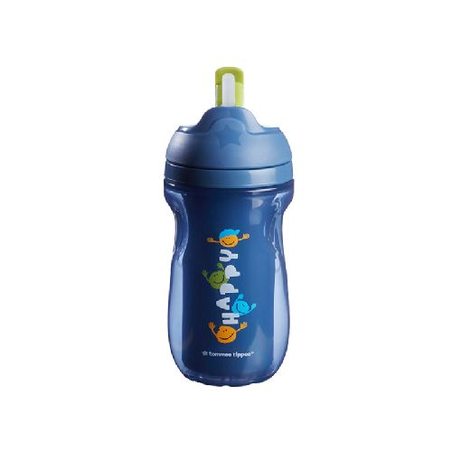 TOMMEE TIPPEE VASO INSULATE STRAW CUP 266ML 12M+ AZUL